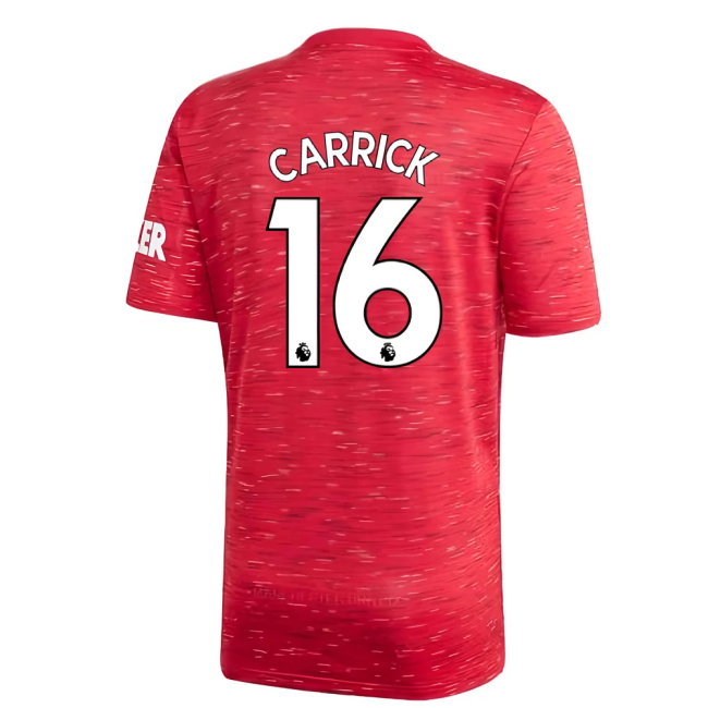 2020-2021 Man Utd Adidas Home Football Shirt (Kids) (CARRICK 16)-SoccerKits Hub | Buy Soccer Jerseys Online